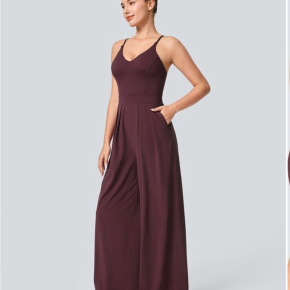 Halara NWT Elegant Plum Jumpsuit for Women - Picture 2 of 5